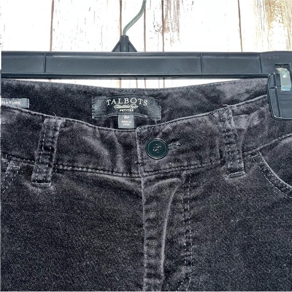 Talbots Black Corduroy Straight Leg Pants - Picture 5 of 6